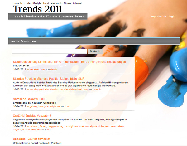 Webverzeichnis Trends 2011